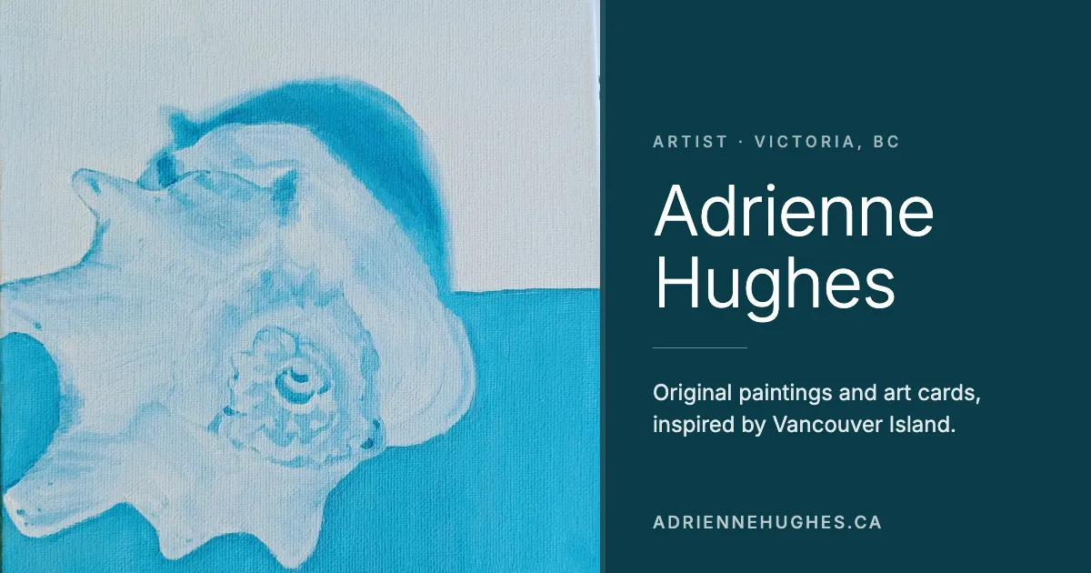 Adrienne Hughes, artist in Victoria, beside one of her paintings