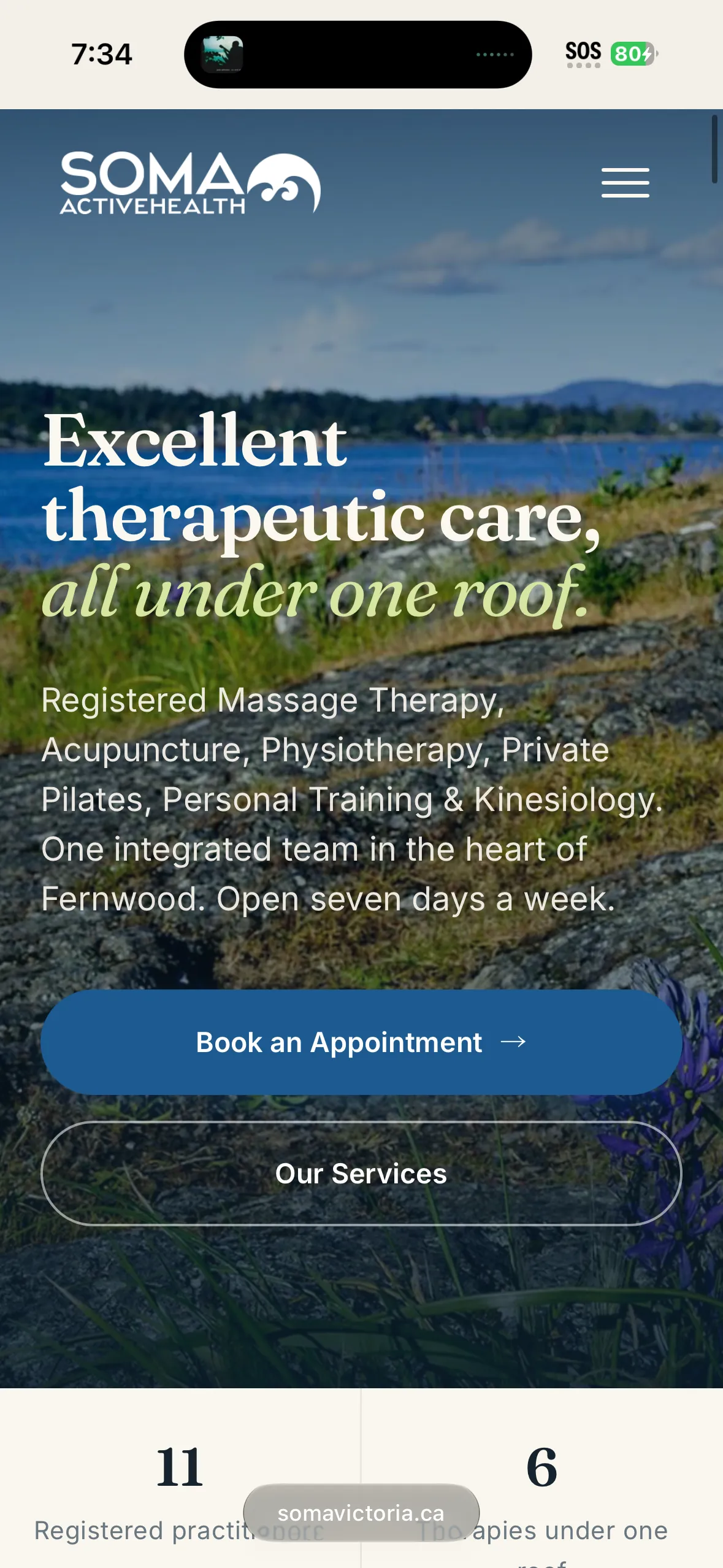 Soma Active Health on mobile