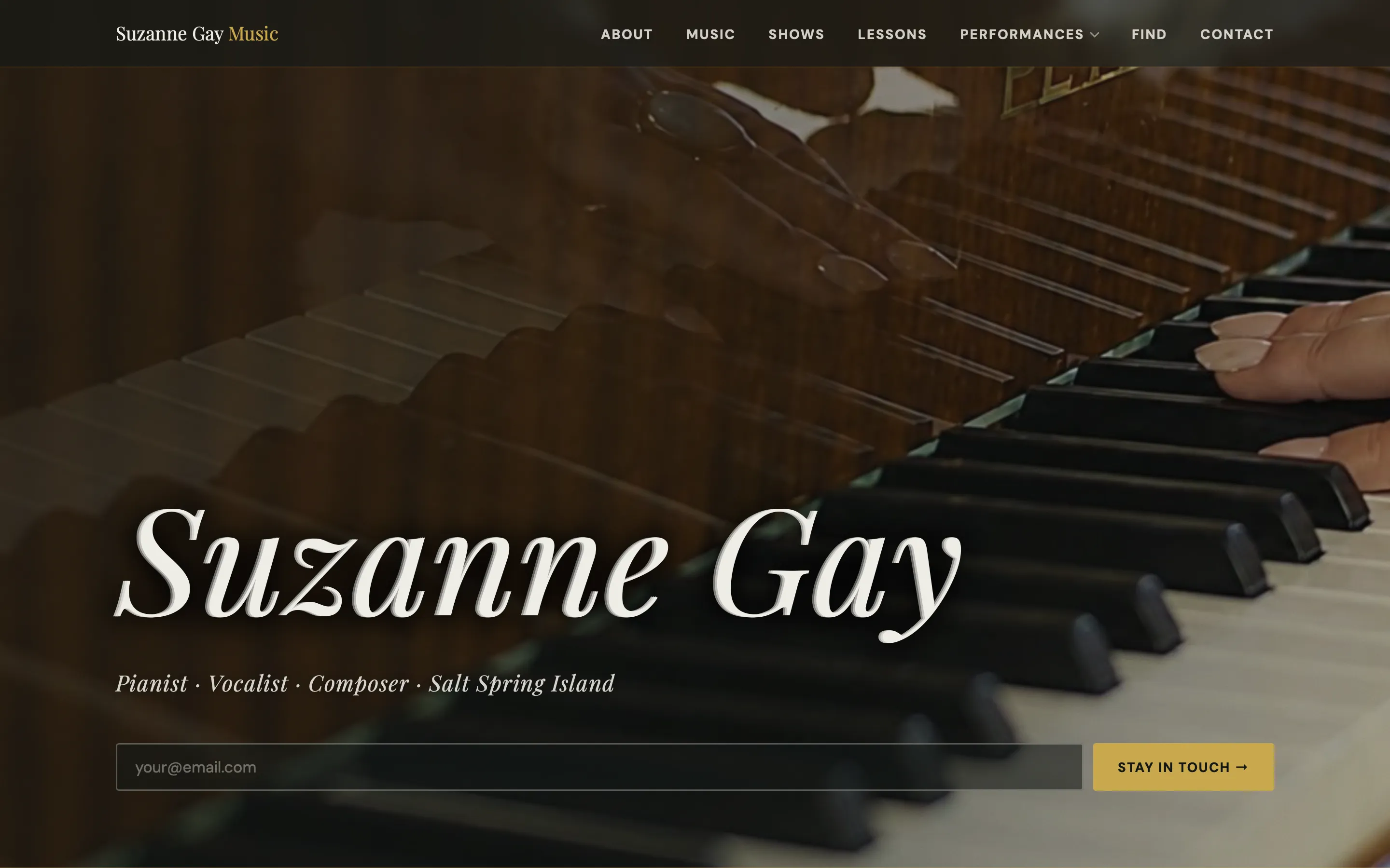 Suzanne Gay Music website