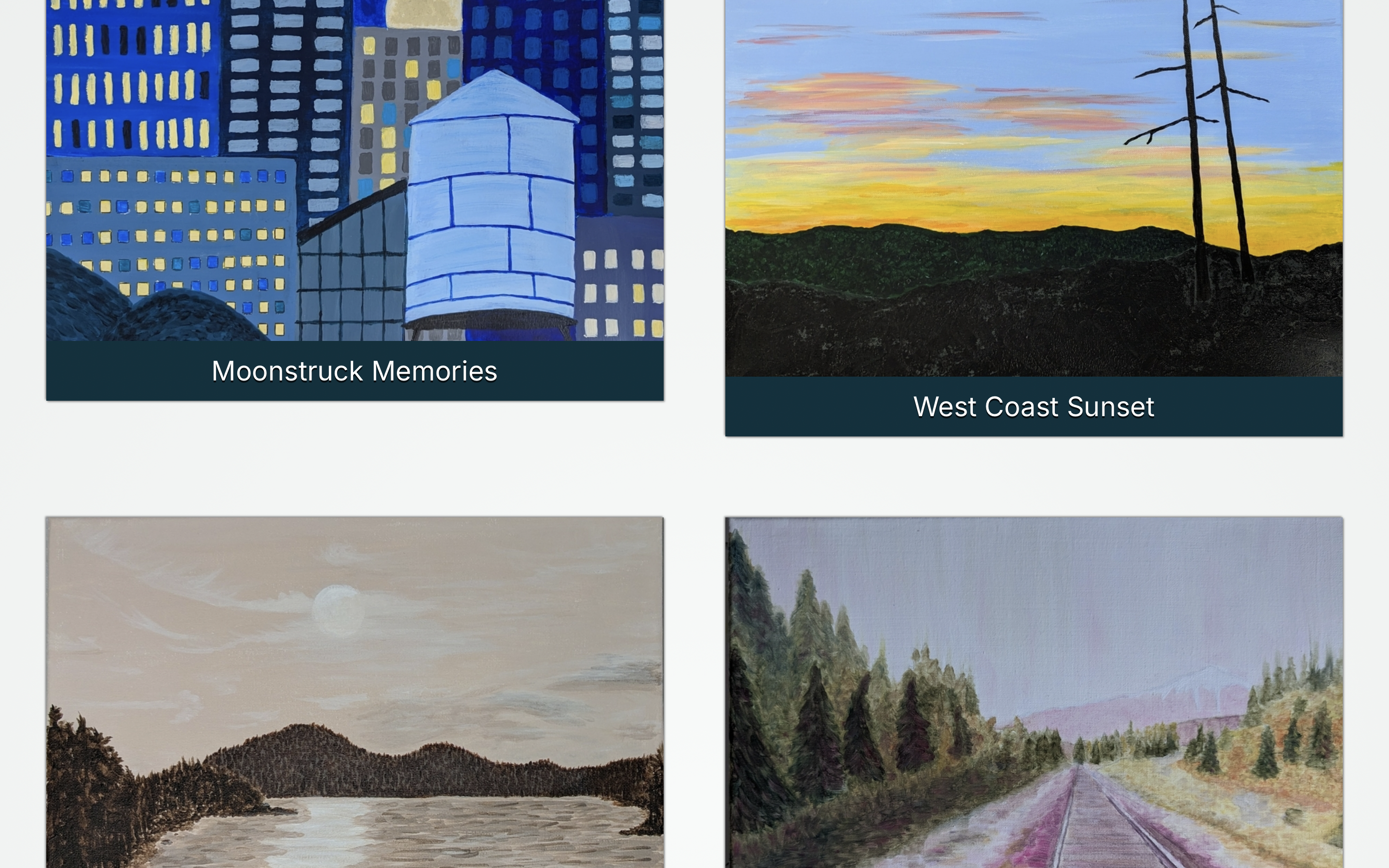 Adrienne Hughes painting gallery grid