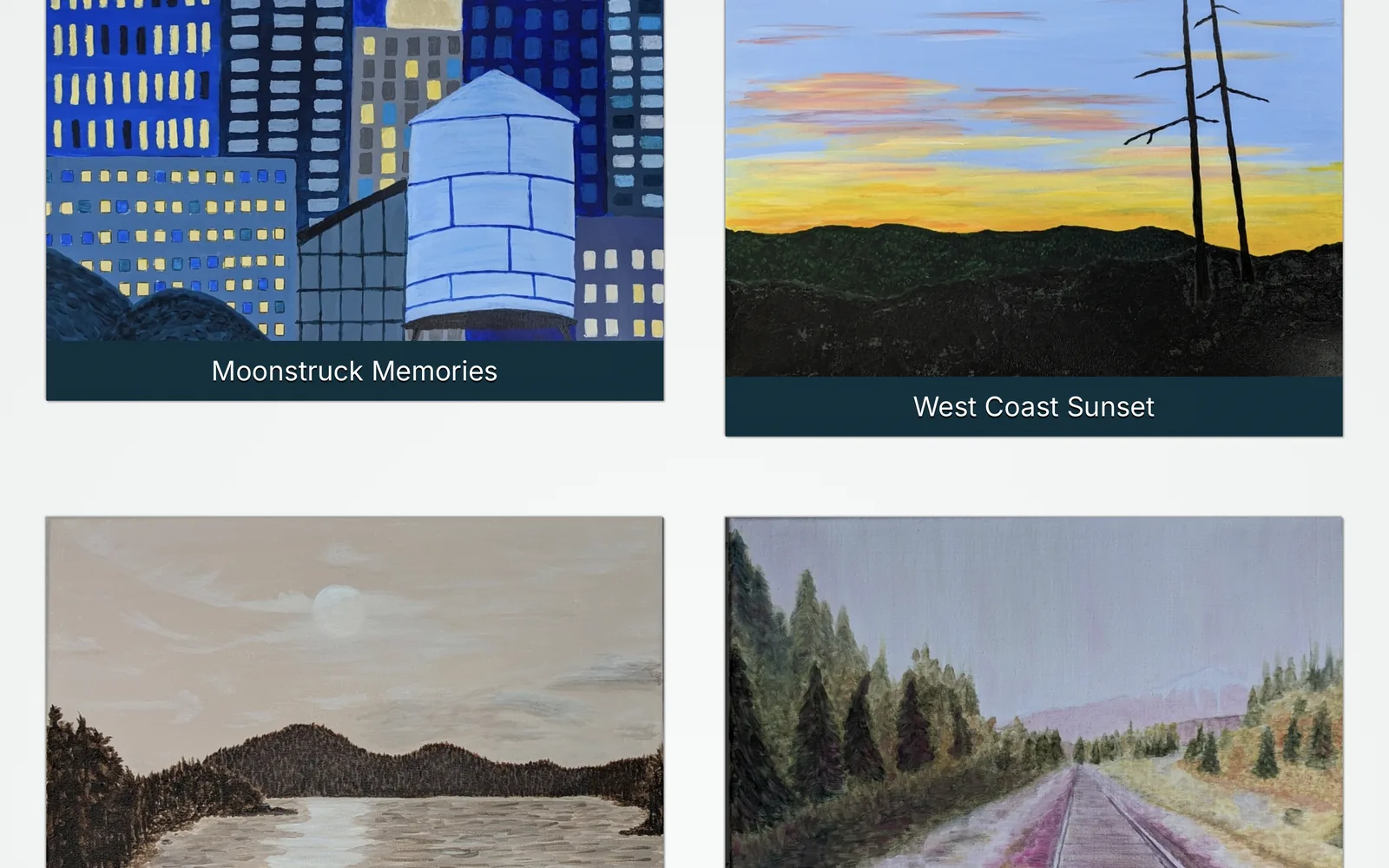 Adrienne Hughes painting gallery grid