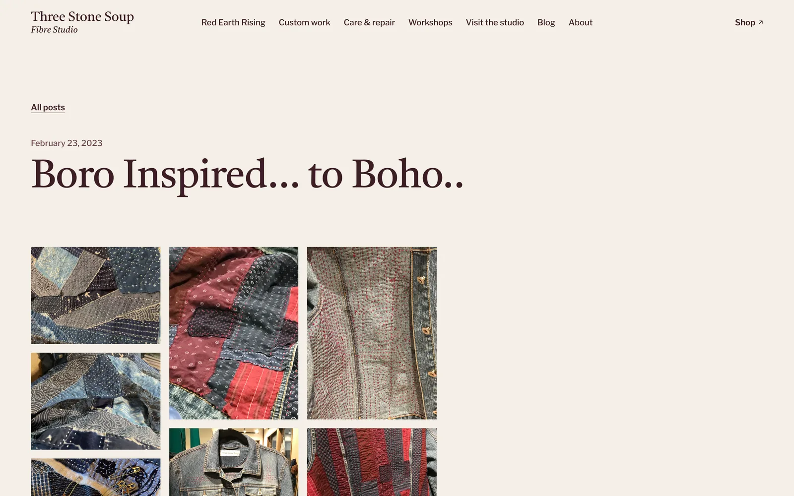 One of her blog posts, at the address it had on WordPress.com